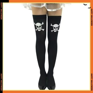 <span class=keywords><strong>Medias</strong></span> altas personalizadas al por mayor para <span class=keywords><strong>mujer</strong></span>, estilo gótico con cruz y calavera, <span class=keywords><strong>medias</strong></span> altas góticas de Halloween - Product Image 4