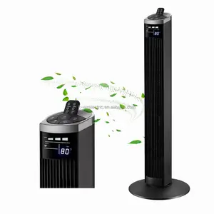 ETL Approved Electric Oscillating Bladeless Tower & Pedestal Fans with LED Display and Auto Off