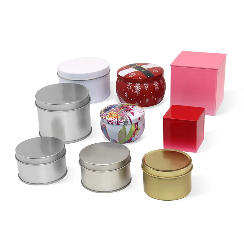 Großhandel Quadrat Kosmetik creme/Bonbon dosen Dose maßge schneiderte leere runde Metall dose Box /Case /Jar/ Container Blechdosen für Kerzen