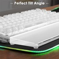 Repose-poignet pour clavier en acrylique transparent moderne personnalisé en usine, repose-bras portable antidérapant respectueux de l'environnement pour le bureau