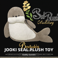 Peluche chien Jooki Seal en coton PP, super douce, brodée, anti-stress, 28-32 cm, pour adolescents et adultes, réductions en gros disponibles