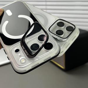Luxury Magnetic Phone <b>Case</b> for iPhone 17 13 Pro Max 14 15 16 Plus 17 Air With Hidden Lens Film Bracket Bumper Shockproof Cover - Product Image 5