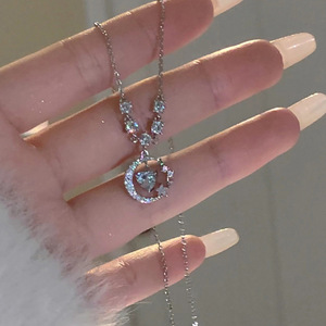Collare De <span class=keywords><strong>Luna</strong></span> elegante donna strass moda girocollo diamante cuore stella <span class=keywords><strong>Luna</strong></span> <span class=keywords><strong>collana</strong></span> pendente per il regalo della ragazza - Product Image 3