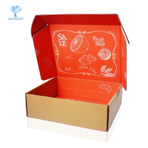 กล่องกระดาษบรรจุผักผลไม้ เช่น มะเขือเทศเชอร์รี่ กล้วย ส้ม และผลไม้อบแห้ง - Product Image 1
