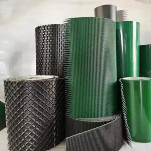 Sabuk konveyor Pvc segel tepi berlian Chevron harga makanan hitam putih hijau 4mm 1mm 2mm 3mm kualitas baik