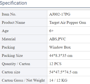 शूटिंग रेंज लक्ष्य ब्लास्टर एयर पॉपर पावर सॉफ्ट बुलेट रबर गन खिलौना बंदूक - Product Image 6