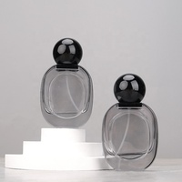 Nouveau Stock, Flacon de Parfum Vide de 30 ml Gris, Vaporisateur de Parfum en Verre de Luxe Transparent en Gros avec Bouchon à Bille
