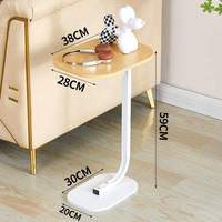Table d'ordinateur portable pliable mobile à roues invisibles bureau de chevet pour la maison en bois métal salon canapé utilisation aluminium bambou hôtels