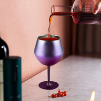 Gobelet à vin en acier inoxydable à double paroi de 14 oz avec tige détachable, élégant et durable, idéal pour les mariages et les fêtes, vente en gros - Direct Usine