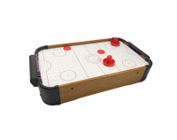 Jeu de fête Jeu de table en bois Jeu de société de hockey sur air de bureau Fonctionné avec 2 rondelles et poussoirs Parfait pour l'intérieur et l'extérieur