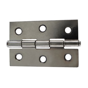 Bisagras de puerta de cierre, bisagra cuadrada de latón macizo brillante, 3,5 pulgadas x 3,5 pulgadas, color negro - Product Image 1