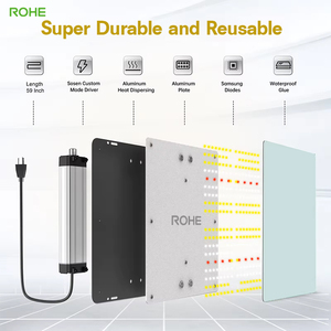 Panel de cultivo de espectro completo para invernadero ROHE <span class=keywords><strong>Samsung</strong></span> LM281B 400W 200W 100W, luz <span class=keywords><strong>LED</strong></span> para cultivo de plantas, Panel <span class=keywords><strong>Led</strong></span> de cultivo hidropónico - Product Image 3