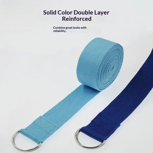Ceinture de yoga extensible anti-cyphose, sangle flexible, outil d'entraînement auxiliaire en polyester 1,8 m avec boucle en D 4,0 cm <span class=keywords><strong>Jessi</strong></span> - Product Image 3