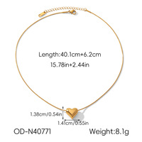 Collier pendentif Novirassine en acier inoxydable plaqué or 18 carats, motif cœur, étoile et fleur, chaîne serpent minimaliste, bijoux pour femme