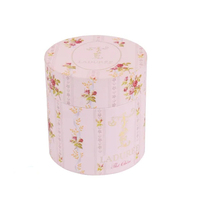 Offre Spéciale personnaliser l'emballage boîte en carton cylindrique rigide boîte cadeau ronde en papier rose pour bonbons