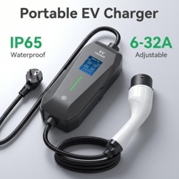 Chargeur de voiture électrique portable AC, norme européenne TYPE2, monophasé, 7KW, courant réglable 32A, prise CE bleue