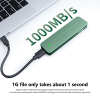 ITGZ Pabrik Grosir Enclosure SSD M.2 NVMe/SATA Dual Protocol 10Gbps Casing Hard Drive Eksternal Aluminium OEM