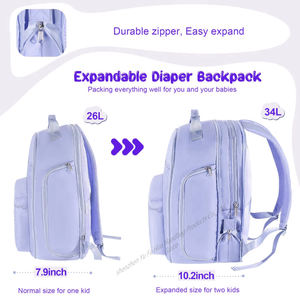 <span class=keywords><strong>Sac</strong></span> à <span class=keywords><strong>langer</strong></span> avec matelas à <span class=keywords><strong>langer</strong></span>, <span class=keywords><strong>sac</strong></span> banane, compartiments scientifiques, accès latéral, grand <span class=keywords><strong>sac</strong></span> à <span class=keywords><strong>langer</strong></span> <span class=keywords><strong>extensible</strong></span> pour 2 enfants/jumeaux - Product Image 2