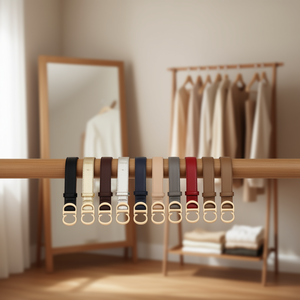 Cintura piatta in PU con fibbia a CD da 2,8 cm per donna, cintura alla moda - Product Image 2