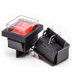 KCD4 DPST ON-OFF 4 Pin Rocker Thuyền Màu Đỏ màu xanh lá cây Màu Sắc Chuyển Đổi 15A/20A AC 250 V/ 125V - Product Image 1