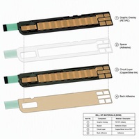 Usine chinoise spécialisée dans les commutateurs à membrane personnalisés en PET/PI, circuits imprimés conducteurs flexibles pour la commande.