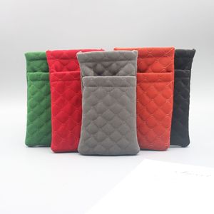 Étui à lunettes de soleil en gros d'usine avec fermeture automatique à ressort, sac de rangement pour lunettes, nouvelle pochette en tissu éponge double couche - Product Image 2
