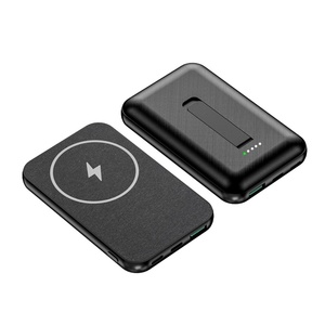 เครื่องชาร์จไร้สายระบบแม่เหล็กไร้สายแบบบาง15W บางเฉียบ5000mAh ที่วางโทรศัพท์ธนาคารพลังงานไร้สายบางเฉียบ - Product Image 5