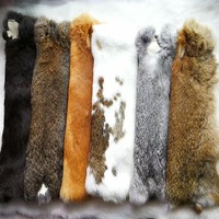 Peau de lapin 100% naturelle, véritable, 45*26CM, fourrure de lapin brute multicolore pour vêtements, sacs, chaussures, chapeaux, décoration, OEM, ODM, vente en gros