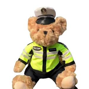 2024 Urso de polícia de desenho animado personalizado, brinquedo de pelúcia bonito, ferro de equitação, traje de equitação reflexivo, presente de brinquedo de pelúcia - Product Image 5