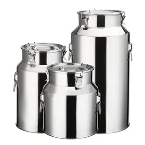 seals with lid cover different capacity 5L-228L stainless steel transportation bucket