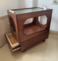 Neu Eingetroffener Massivholz Beistelltisch mit Offenem Stauraum für Wohnzimmer und Schlafzimmer ST6102 #