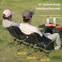 Ensemble de table et de chaises pliantes de camping en alliage d'aluminium 3 pièces, ergonomique, portable, pour pique-nique en plein air avec sac de transport