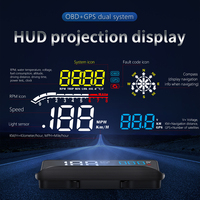 D1 HUD Affichage par réflexion GPS Navigation OBD Ordinateur de bord numérique pour voiture Compteur de vitesse et diagnostic ECU Garantie 1 an