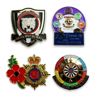 Badges de luxe en métal émaillé souple et dur, logo personnalisé, épingles de revers Lion, fabricants de badges Lions Club