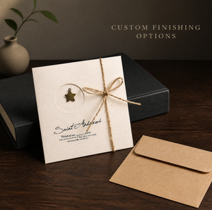 Biglietto d'Auguri Personalizzato con Ciondolo a Stella, Busta in Carta Kraft, Biglietto Fustellato Personalizzato, <span class=keywords><strong>Stampa</strong></span> Personalizzata, Fornitura OEM ODM Diretta dalla Fabbrica - Product Image 3