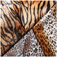 Tissu en velours imprimé personnalisé 100% polyester tricoté, imprimé animal léopard cerf, tissu en polaire pour rembourrage, velours imprimé pour canapé ou chaise