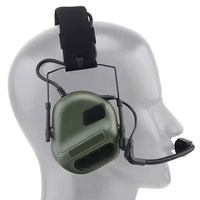 Ensemble de casques d'interphone tactique Accessoires de casque d'extérieur Microphone de défense Double usage sans casque de réduction du bruit