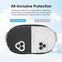 Protecteur de coque VR en silicone pour Ouclus Quest 3s Housse lavable résistante aux rayures Couverture avant Accessoires VR étendus