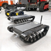 Châssis de robot tout-terrain, châssis de robot à chenilles, robot à grande vitesse 10 km/h, plateforme de robot UGV