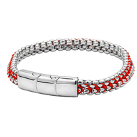 Bracelet en acier inoxydable plaqué or 8 mm, double chaîne, unisexe, réglable, incrustation de cordon noir, fermoir et rallonge hautement polis