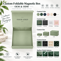 Boîtes cadeaux rigides en carton pliables écologiques avec logo personnalisé en gros, fermeture magnétique, pour coffret cadeau d'entreprise
