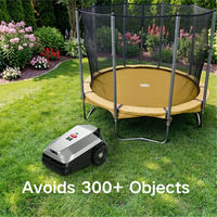 Robot tondeuse Lawnova sans fil, auto-mapping, vision NRTK, tondeuse électrique pour pentes jusqu'à 45%