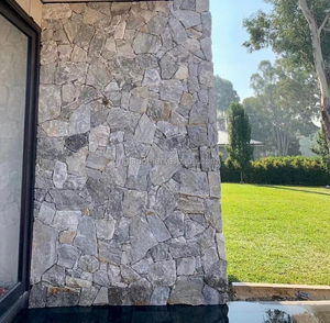 Revêtement mural en <span class=keywords><strong>ardoise</strong></span> naturelle KMGSTONE <span class=keywords><strong>bleu</strong></span> gris, durable, style rustique moderne, designs décoratifs extérieurs, revêtements en blocs fendus, carreaux, garantie 5 ans - Product Image 4