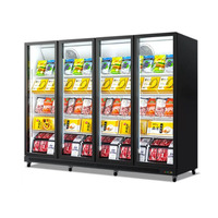 Vitrine Réfrigérée, Armoire de Congélation Rapide Commerciale, Réfrigérateur pour Centre Commercial et Supermarché, Congélateur Vertical pour Crèmes Glacées