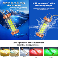 Lampes de pêche sous-marine LED Deep Drop 400W vert 12V lampe de pêche au calmar lumière d'élevage de saumon lumières de pêche étanches à l'eau
