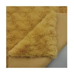 100% Polyester haute qualité meulage fleur lapin lapin fausse fourrure tissu pour Textile à la maison/jouets/vêtement