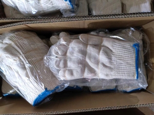 Shuoya barato mejor venta jardín blanco algodón tejido trabajo proteger la construcción guantes de trabajo - Product Image 6