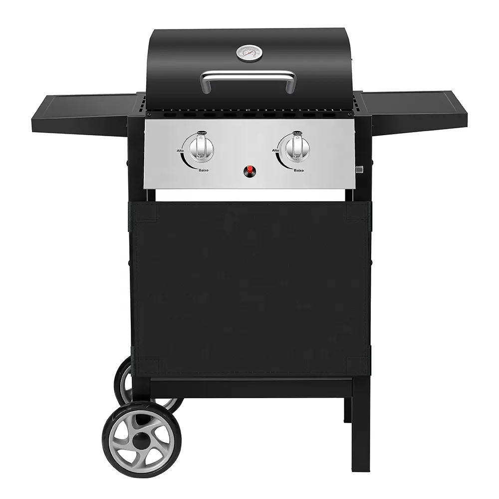 2 बर्नर प्रोपेन ब्यूटेन BBQ बारबेक्यू गैस Grills के लिए आउटडोर उपयोग