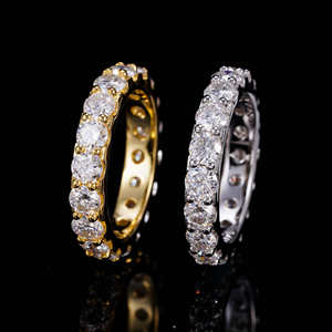 Gioielli Trendy con Cristalli D Color a Fila Singola, Strass in Argento S925 Placcato Rodio, Taglio Pavé 2mm Moissanite - Product Image 2