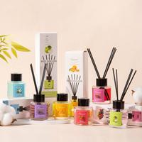 Diffuseur de parfum en verre transparent de 50 ml, nouveau design luxueux, marque privée, pour la maison, le bureau, la chambre à coucher